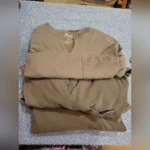 Duluth 3 Grey Men's Shirts Collars are Cut